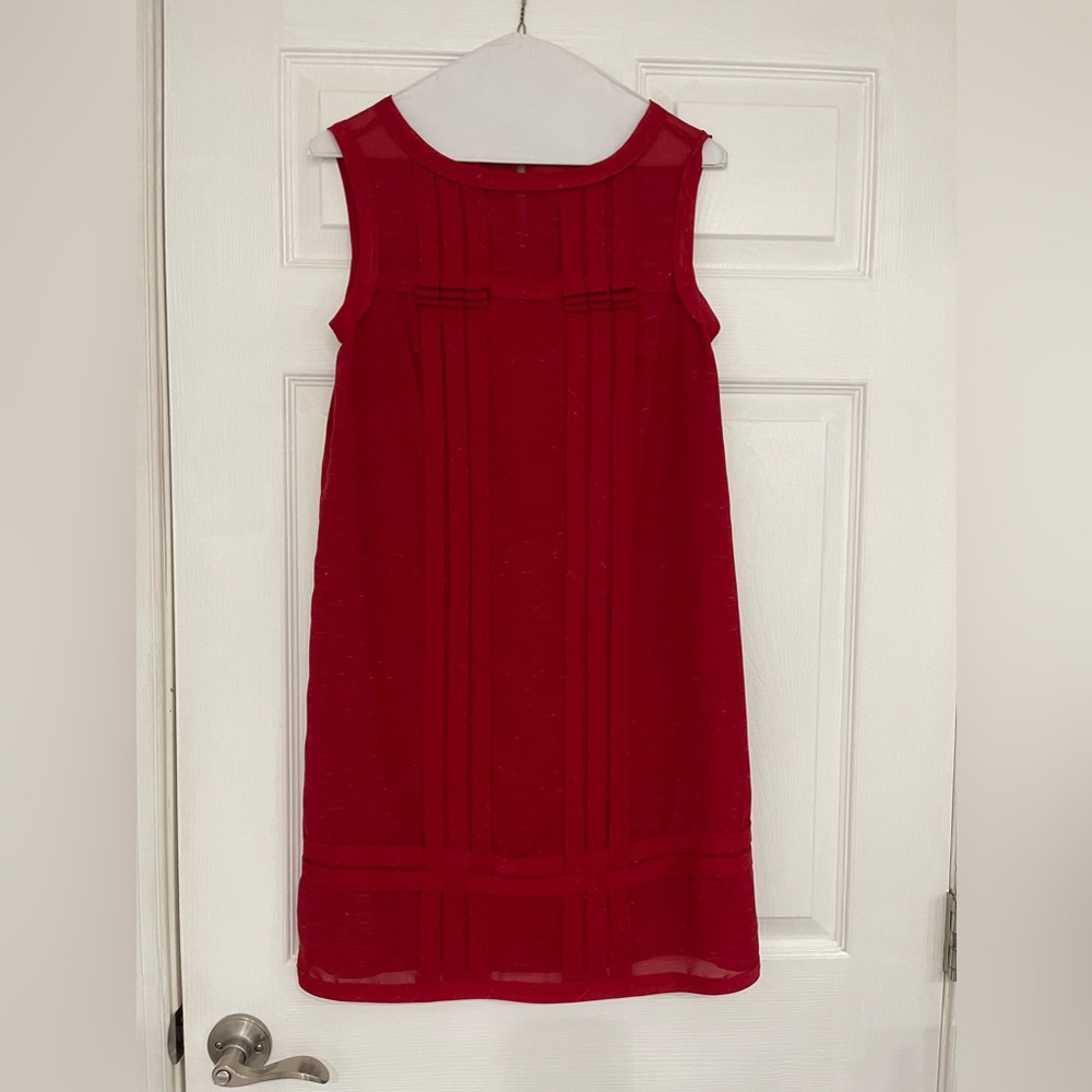 NWT Sophie Max Corrine Dress Ruby Red $128 Lined XS Speckled Ecru Max Studio